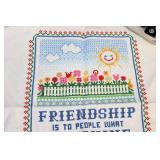 Vintage Cross-Stitch ‘Friendship’ Project Near Complete…