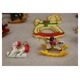 Vintage Christmas Ornaments Rocking Horse Collection and Tabletop Decor Carousel...