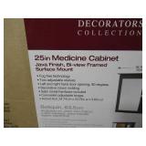 HDC 25 in. W x 25 in. H Rectangular Medicine Cabinet with Mirror