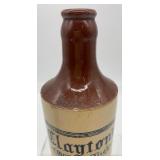 Pair of Vintage Stoneware Ginger Beer Bottles - CLAYTON