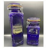 CROWNFIELD Cobalt Blue Canisters - Set of 2