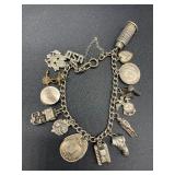 Vintage Charm Bracelet - STERLING SILVER