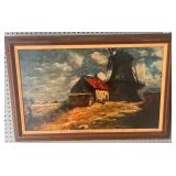 Large Signed HOLLINGER GOLD MINE Oil Painting