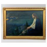 Vintage 1920s Jesus Christ on Mont of Olives Lithograph by JOSEF AUGUST UNTERSBERGER - GIOVANNI #1