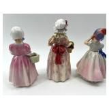 Vintage KATE GREENAWAY Children Fishing and ROYAL DOULTON Figurines - Tinkle Bell, Babie & Cerise