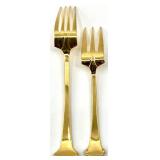 TOWLE GOLD ARISTOCRAT Supreme 8 Piece Cutlery Set with Butter Knife and Original Boxes