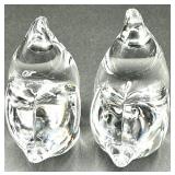 VILCA Crystal Glass Figure Paperweights -QTY 3