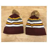 Lot of 2- Minnesota Winter Pom Pom Hats ( Gophers colors)