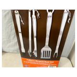 New 4 pc Forged Stainless Steel BBQ Set