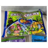 Assorted Candy, Turtles, Flipz Pretzels, Fruit Chews, Charms, Air Heads, and More