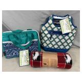 New Lunch Bags, Fleece Throw Blanket