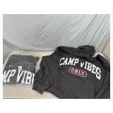 2 New Camp Vibes Only Hooded Sweatshirts - Size 4XL and 5XL