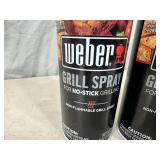 3 New Cans Weber Non-Stick Grill Spray