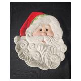 Fitz and Floyd Holiday Cheer Santa Canape Plate - Handcrafted in China