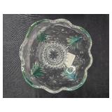 Mikasa Crystal Bowl with Holiday Design