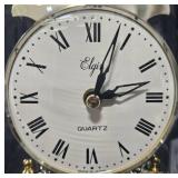 Elgin Quartz Mantel Clock Under Glass Dome