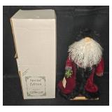 Special Edition Santa Figure with Red Cape and Black Fur Trim