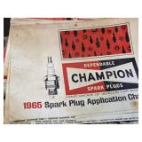 Lot of (1 Stack) Vintage Champion Spark Plug Installation Charts