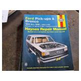 Lot of (4) Automotive Repair Manuals - Clymer GM A-Cars 1982-1985, Haynes Honda Accord 1984-1989, Haynes Ford Pick-up & Bronco 1980-1996, Chilton GM S-Series Pick-Ups and SUV 1994-1999