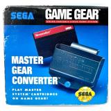 Lot of SEGA GENESIS Miscellaneous items including game case, SEGA GAME GEAR Master Gear Converter & More