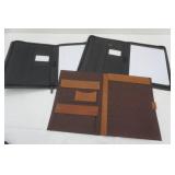 3 Portfolios. One leather. All 3 good condition