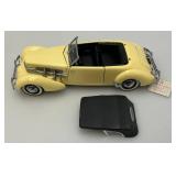 Franklin Mint (1937 Cord 812 Phaeton Coupe) Miniature Die Cast In Original Box & Display Case In Original Box