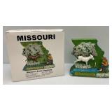 Misc. Ski Country Minnesota & Missouri Decanters In Original Box (EMPTY)