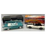 TwoJim Beam Collectible Car Decanters Including 1957 Chevy Belair &  1970 Chevelle SS In  Original Boxes (EMPTY)