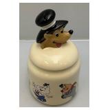 Vintage Jim Beam Collectors Society 1996 R. Elis Cookie Jar With Fox Lid