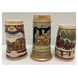 Misc. Collectible Steins Including Budweiser & More