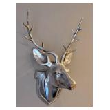 Decorative Silver Metal Deer Head Wall Mount