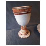 Pottery Chalice & Plate