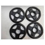 Lot of Four 2.5Lb Zurich 2-Inch Rubber Weight Plates ( Used, Excellent Condition)