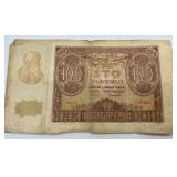 Vintage POLAND Zlotych in $1, $50, & $100 Amounts & a $1 Netherland Bill - Qty 4