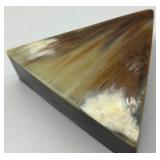 Vintage Triangle Trinket Box Crafted Out of Horn