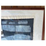 TADEUSZ LAPINSKI Abstract Litho Print Original Signed in Pencil by Artist 1960