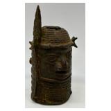 Antique BENIN Bronze Head Nigerian 17th Century CASTING