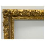 Antique French Frame Cabbage Roses & Flower Gold Gilt FRAME Louis XIV