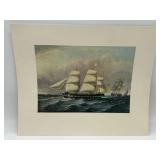 Vintage Ship Print by Joseph Heard THE OWEN POTTER In TWO POSITIONS On Glossy Paper