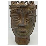 Antique Cast Iron Works FACE by the Eco Peoples 16th-17th Century Nigeria Court of Benin