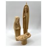 Hand Carved Wooden African Nativity Set #2