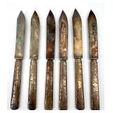 Embossed Silver Plate Butter Knives - QTY 6