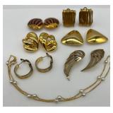 Vintage Variety of Jewelry including MARVELLA Pierced Earrings NIB