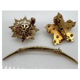 Vintage Scatter Pins / Brooches and CINER Collar Bar Pin