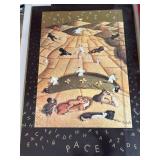 Vintage Rare POSTER Featuring Art Work by NORBERTO PROIETTI Promoting Peace & Animals