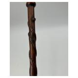 Antique African Tribal Knobkerry Knobkerrie Club Swagger Stick Carved Hardwood