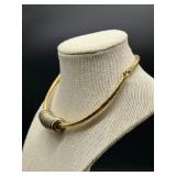 Vintage KENNETH LANE Tri-Piece CHOKER Necklace Statement Piece In Gold