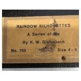 Vintage Pair of RAINBOW SILHOUETTES by K W Diefenbach and French Silhouette