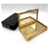 Vintage Gold Compact with Diamond Accent and Marked 14K