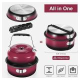 Odoland 5 Piece Camping Cookware Set